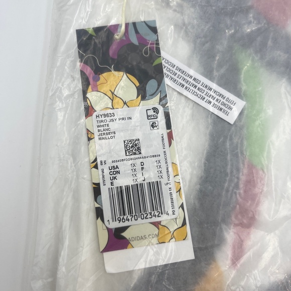 NEW BNWT Adidas Women's Pride Prematch Jersey size 1X (Plus Size) (HY9633) - Picture 4 of 6